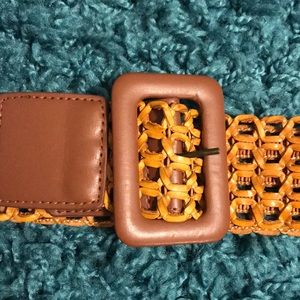 Thick light Brown Belt With Brown Buckle